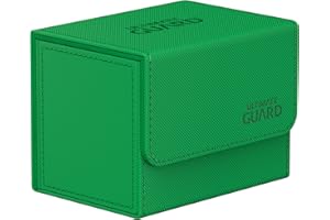 Ultimate Guard Sidewinder 80+, Deck Box for 80 Double-Sleeved TCG Cards, Green, Magnetic Closure & Microfiber Inner Lining for Secure Storage