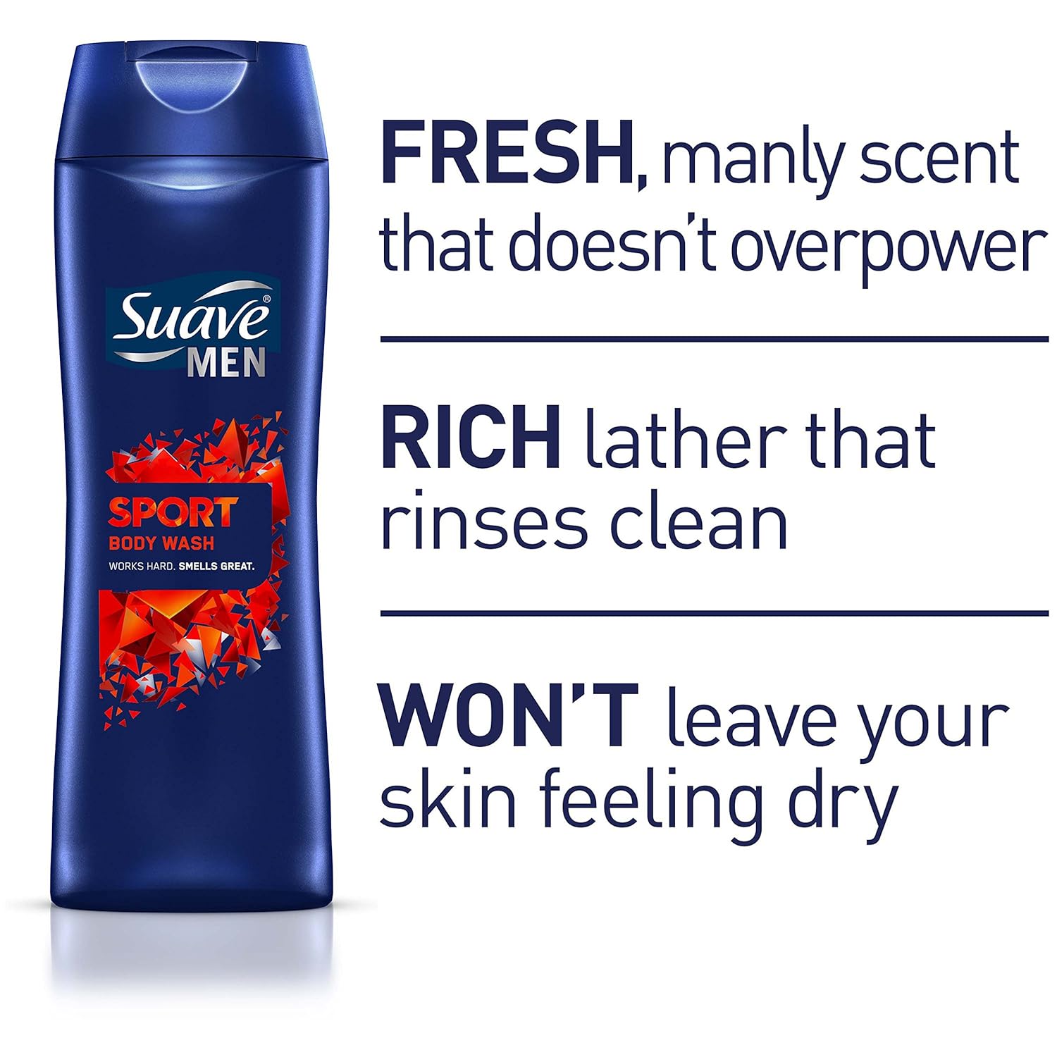 Suave Men Body Wash, Sport, 15 Fl Oz : Bath And Shower Gels : Beauty