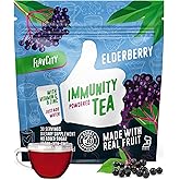 FlavCity Immunity Tea Powder - Vitamin C, Zinc, & Elderberry Herbal Tea for Immune Support - Non GMO & Sugar Free (30 Servings)