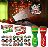 POPOYU Christmas Projector Torch 24 Patterns Kids Sleep Story Flashlight Xmas view 3