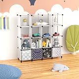 HOMIDEC 16 Cube Storage Bookcase Shelving Unit White Modular DIY Organizer view 4