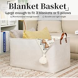 DULLEMELO Beige Storage Baskets for Organizing, Set