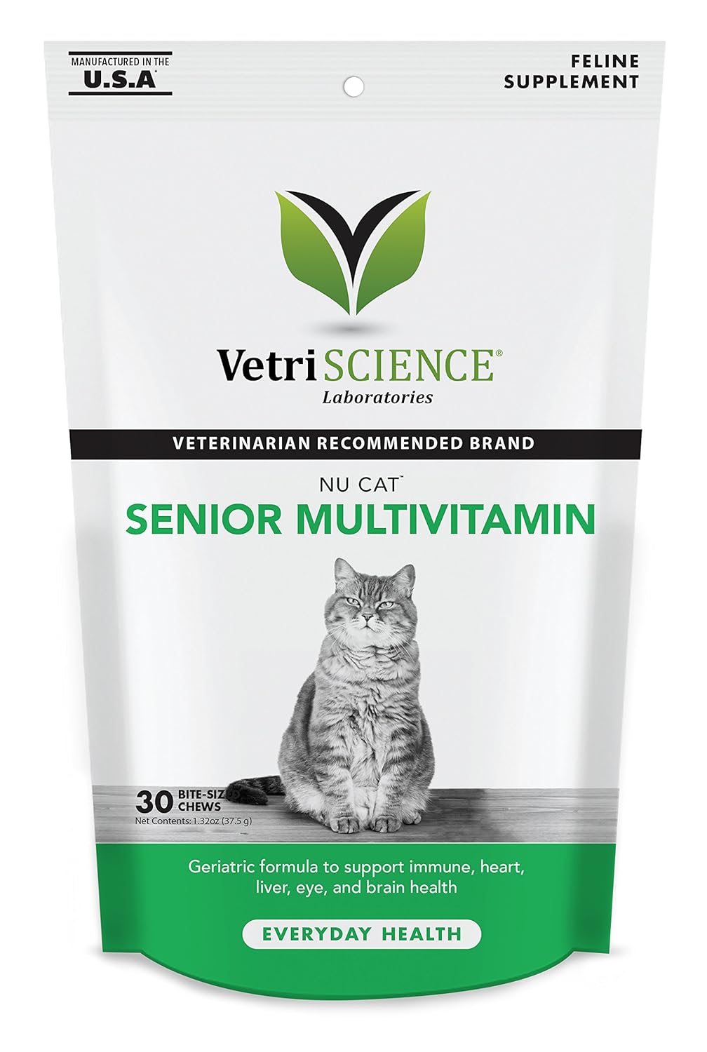 VetriScience Laboratories Nu Cat Senior Multivitamin 30 Bite Sized Soft