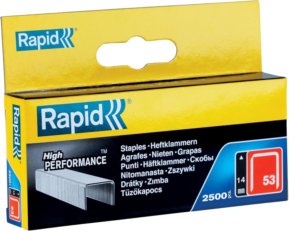 Rapid No.53 Staples 14 mm 2500 pcs galvanised for upholstery