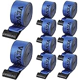 VEVOR Truck Straps, 4" x30' Heavy Duty Tie Down w/Flat Hooks 18,000lbs Break Strength, WLL# 6000lbs, Cargo Straps Tie Down for Flatbeds, Trucks, Trailers, Farms, Rescues, Tree Saver, Blue(10 Pack)