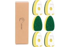 Non-Scratch Dish Wand Sponge Refills, Non-Scratch Dishwand Replacement Heads, Scratch-Free Soap Dispensing Scrubber Pads, Zer