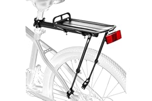 Rear Bike Rack,Bike Cargo Rack,Aluminum Alloy,Large Size Reflective,Retractable,Universal