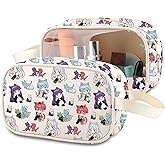 MNIGIU Funny Anime Character Clear Makeup Bag Manga Inspirational Gift Reading Lover Cosmetic Bag