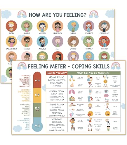 Calm Corner Decor Zones Of Regulation Poster - Feelings Chart For Kids ...