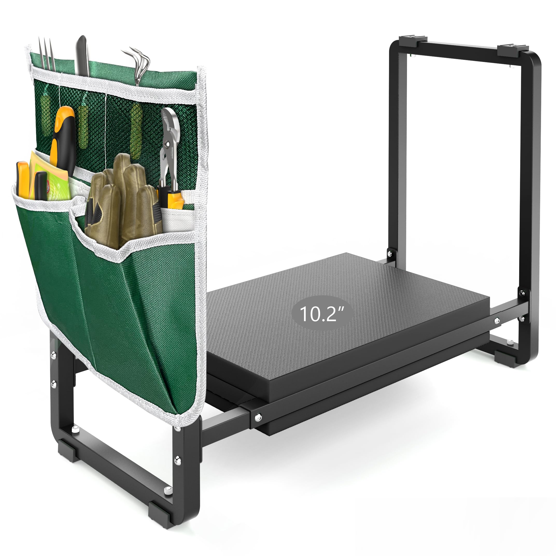 Photo 1 of FLINTER Garden Kneeler and Seat, 10.2" Wider Heavy Duty Thick Gardening Bench for Kneeling and Seat - Multifunctional Kneeler Bench, Gardening Gifts for Women, Seniors Grandparents, Black