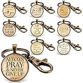 Fumete Christian Keychain Bulk Bible Verse Religious Keychain Scripture Quote Inspirational Gift for Sunday School Pastor