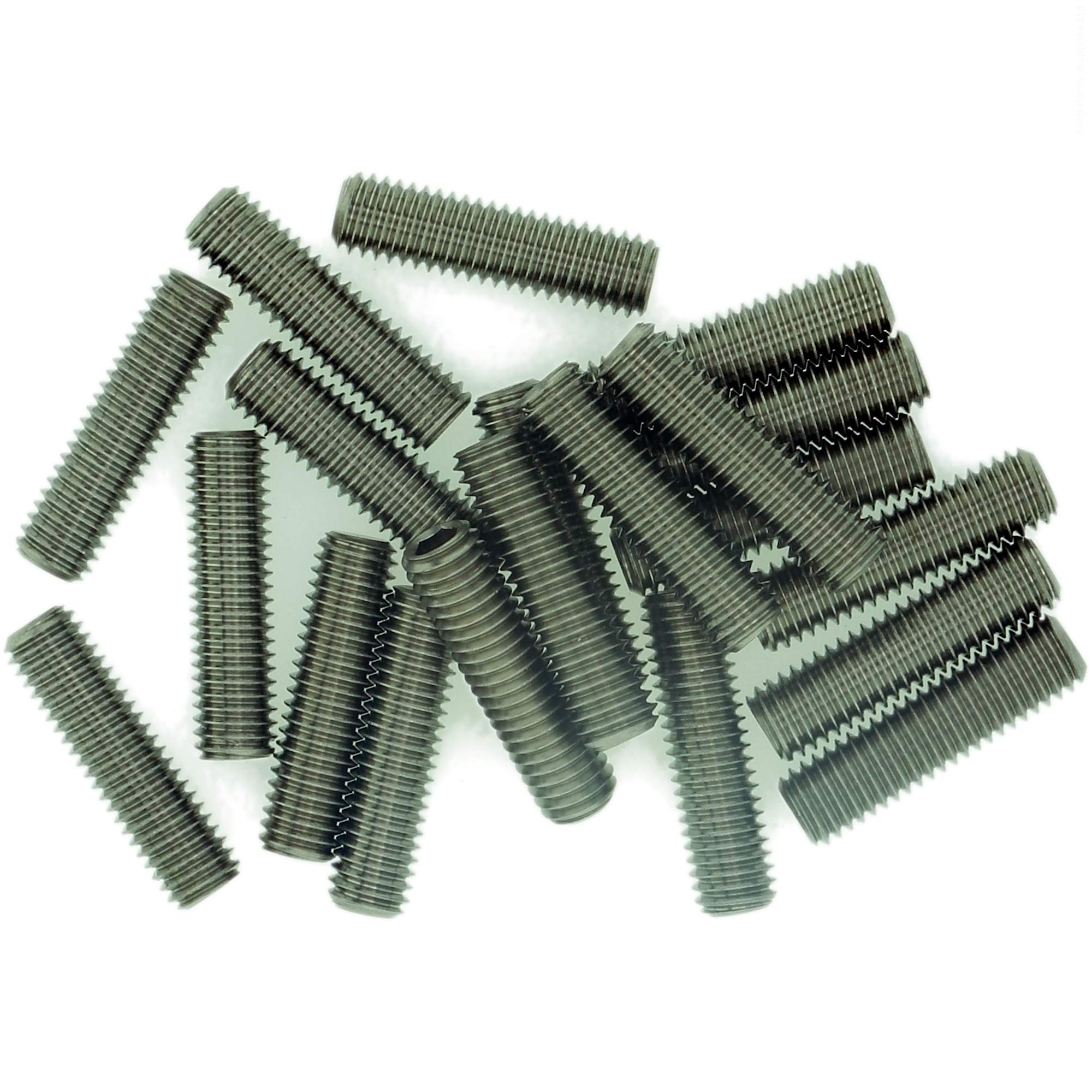 M4 (4mm x 12mm) Hex Socket Grub Screw (Flat Point) - Stainless Steel (A2) (Pack of 20) — image 1