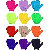 Boao 12 Pairs Toddler Mittens Bulk Kids Winter Knit Gloves pack Childrens Stretch Mittens for Toddler Boys Girls