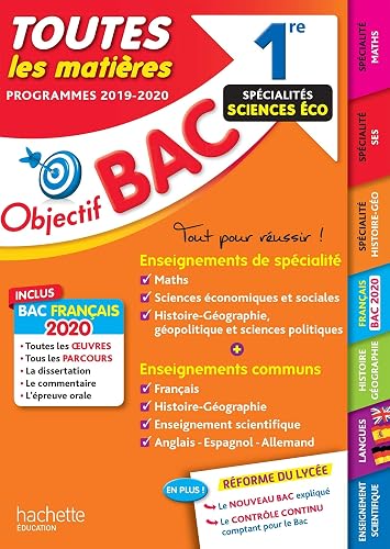Download Objectif Bac 1re Enseignements communs + Spécialités Maths-SES-Histoire-Géo BAC 2020 PDF