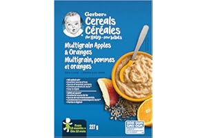 GERBER Cereal Apples & Oranges with 5 Grain Cereal, Toddler Food, Cereal, 12+ Months, 227 g, 6 Pack