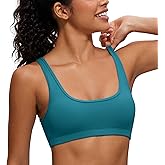 CRZ YOGA Butterluxe Mini Bra for Women - Scoop Neck Low Impact Wireless Sports Yoga Padded Workout Cami