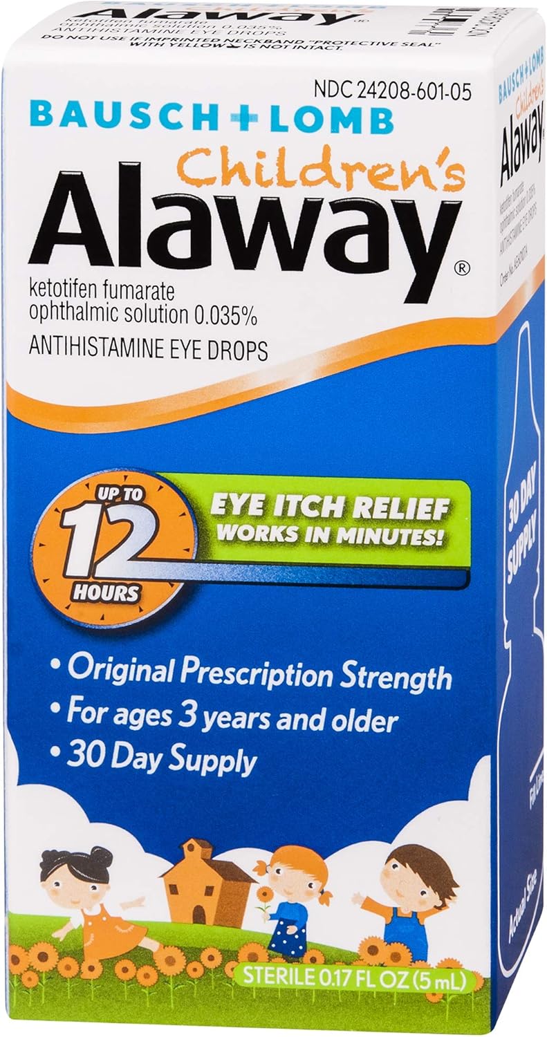 Amazon Com Bausch Lomb Alaway Children S Antihistamine Eye Drops 0 17 Ounces 5 Ml Health Personal Care
