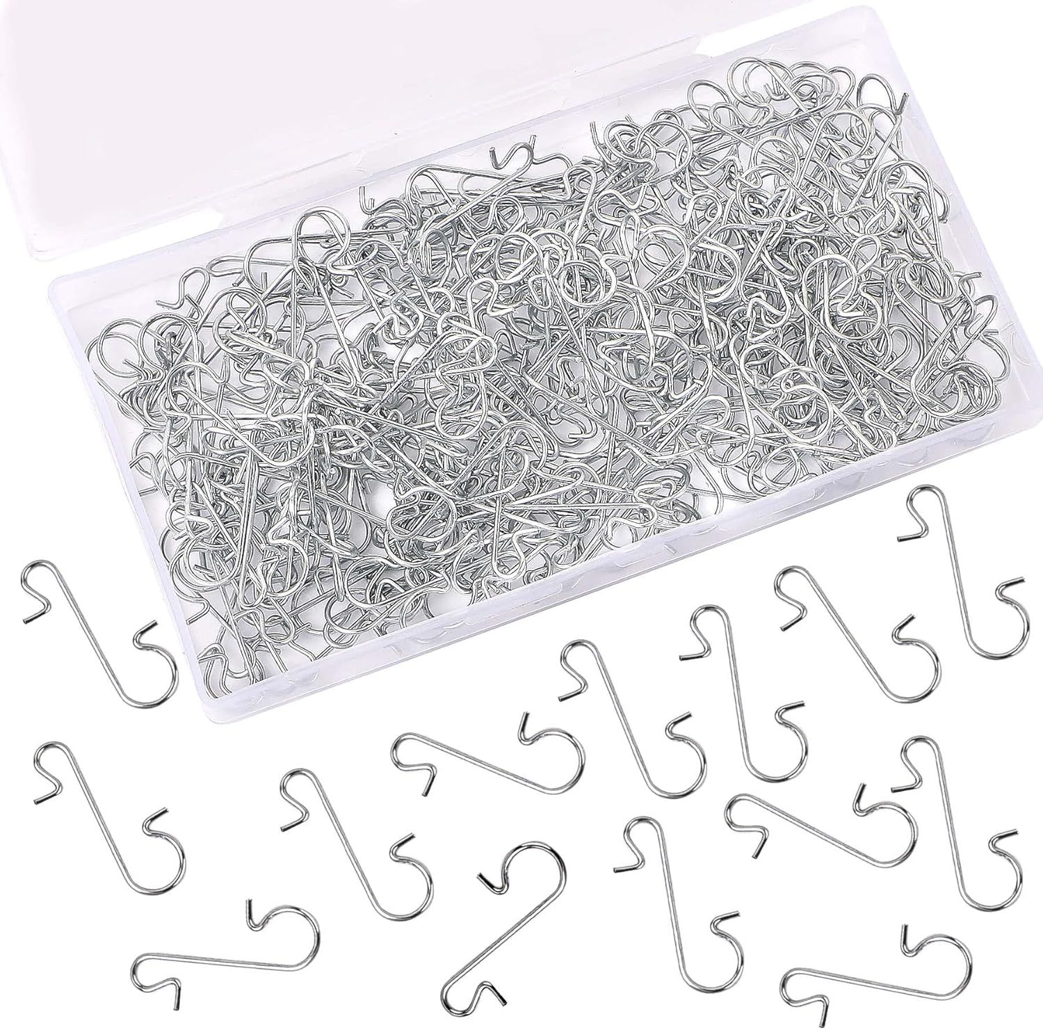 Ornament Hooks - 240Pcs Christmas Ornament Hooks Silver Metal Wire Hooks S-Shaped Hangers with Storage Box for Ornament Hooks Christmas Tree (Silver)