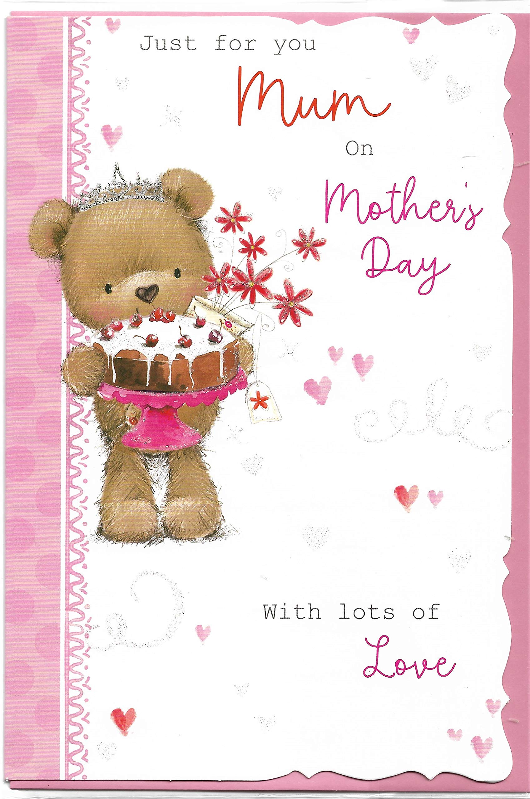 Mother's Day Card for Mum 15 x 23 Cm Just For You Mum With Lots Of Love