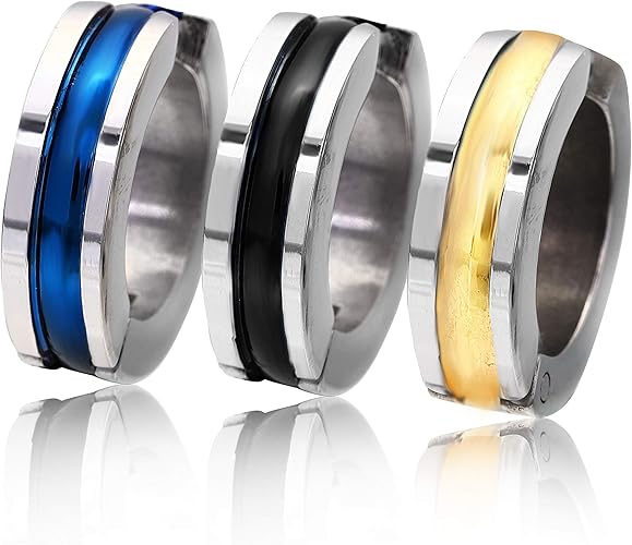 Amazon Bihako メンズ イヤリング フェイクピアス イヤーカフ ノンホールピアス シングルライン 3色3個セット ピアス 通販