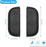 URAQT Baby Stroller Car Seat Strap Covers 2 Pack Black Universal view 2