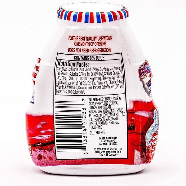 ICEE ZERO CALORIE CHERRY LIQUID WATER ENHANCER DRINK MIX, NATURAL FLAVOR DROPS, SUGAR FREE, 1.62 FL OZ CONCENTRATE (48 ML) – 4 PACK