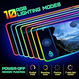 GIM Wireless Charging RGB Gaming Mouse Pad 15W 800x300x4MM Non-Slip view 4