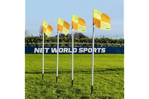 FORZA Soccer Corner Flags - Set of 4 Spring Loaded Corner Flags - Soccer Field Equipment