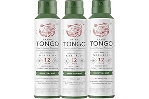 Grand Tongo Green Tea + Mint Insect Repellent, 12-Hour Mosquito & Tick Protection, Picaridin-Based, Water-Based, Lightweight,