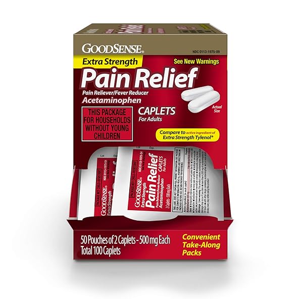 GOODSENSE EXTRA STRENGTH ACETAMINOPHEN CAPLETS 500 MG, PAIN...