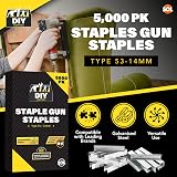 SOL 14mm Type 53 Staples Galvanised 5000pk for Upholstery DIY Tools view 3