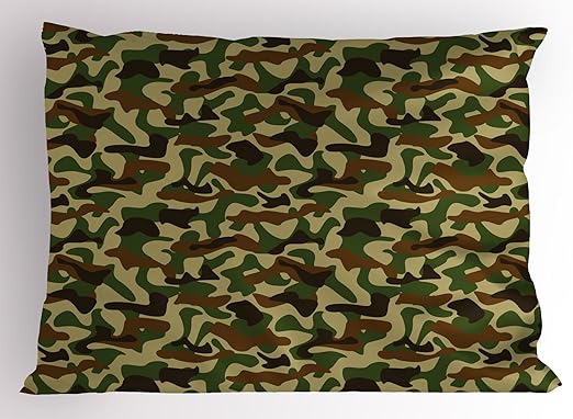 Amazon Com Ambesonne Camouflage Pillow Sham Squad Uniform Design