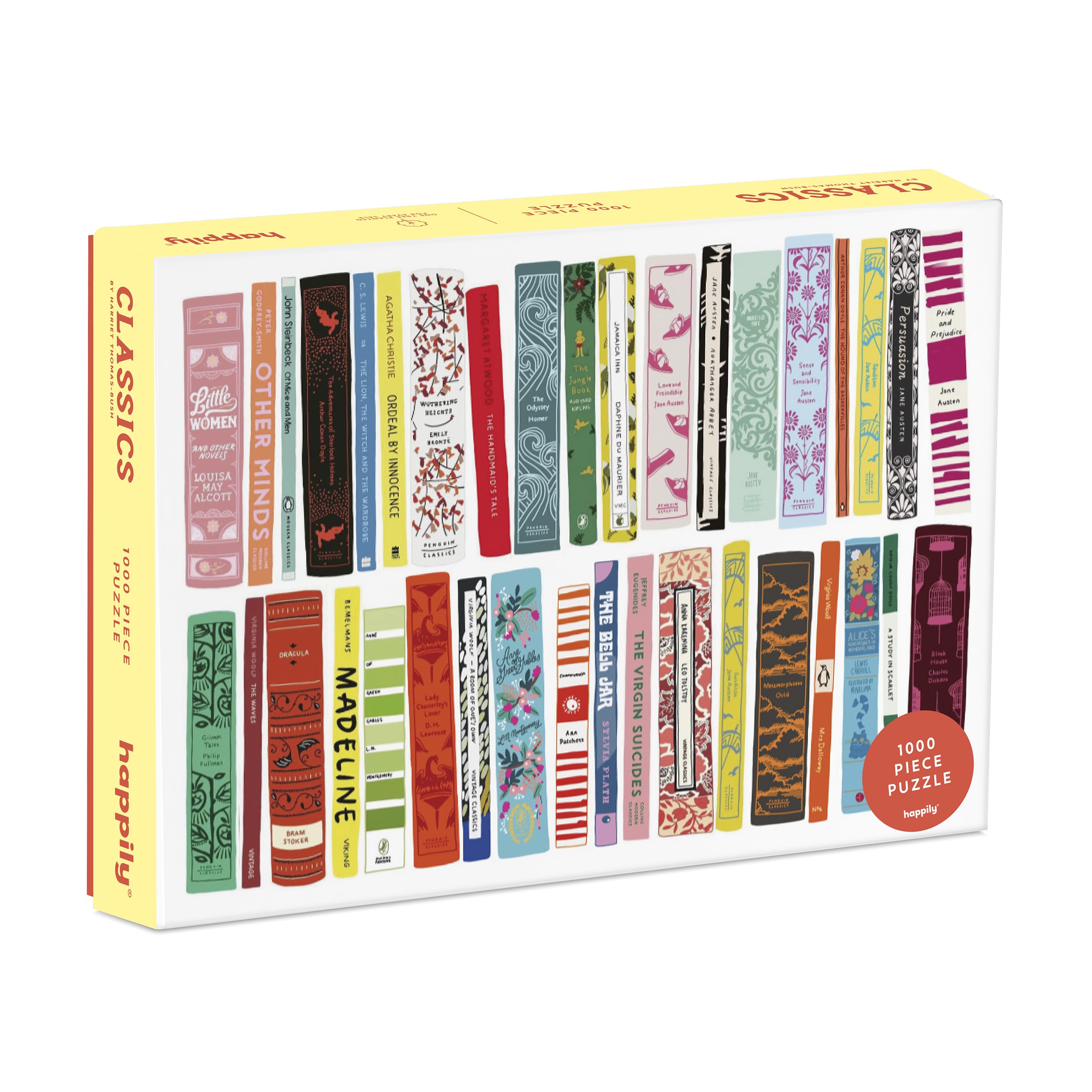 Classic's 1000 Piece Jigsaw Puzzle for Adults | Premium 100% Recycled Board | 1000 Piece Book Cover Jigsaw Puzzle | Gifts for Book Lovers | Happily Jigsaw Puzzles