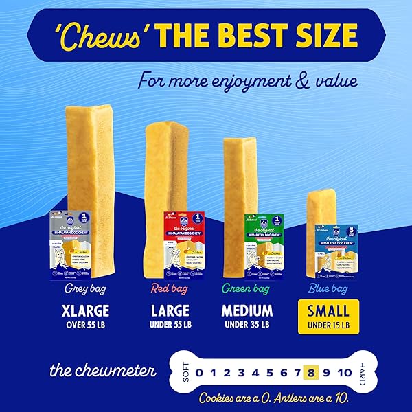 HIMALAYAN CHEW ORIGINAL YAK CHEESE CHEW, CHICKEN, 3 SMALL STICKS, 1.1 OZ, GLUTEN FREE, HEALTHY TREATS, GRAIN & LACTOSE FREE 100% NATURAL, LONG LASTING CHEWS FOR S UNDER 15 LBS