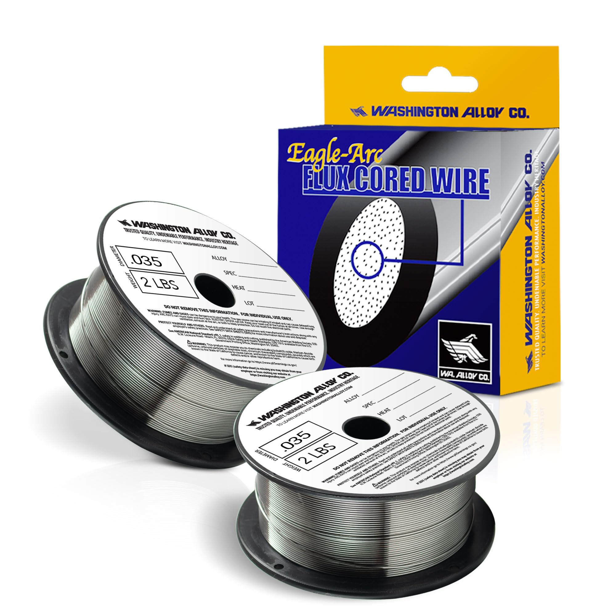 Photo 1 of ***ONLY 1 SPOOL*** 2x2-lb spool Washington Alloy E71T-GS Gasless Mig Welding Wire (.035" Diameter)