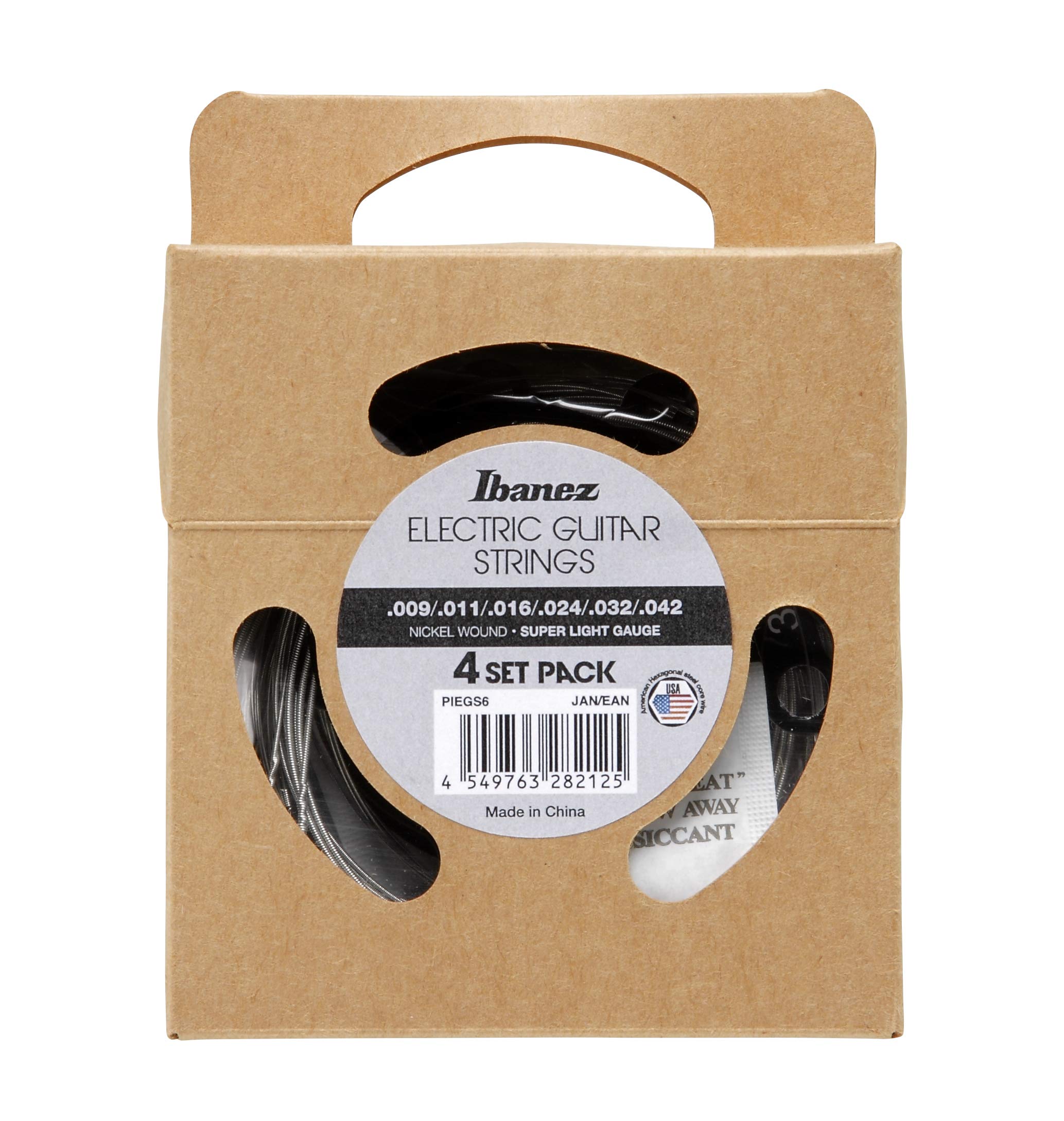 Ibanez PIEGS6 Electric Guitar Strings - 4 Set Pack, Nickel Wound