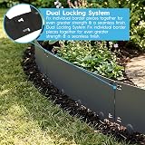 Harbour Housewares 5M Zinc Galvanised Steel Lawn Edging 8cm Face Anthracite view 4