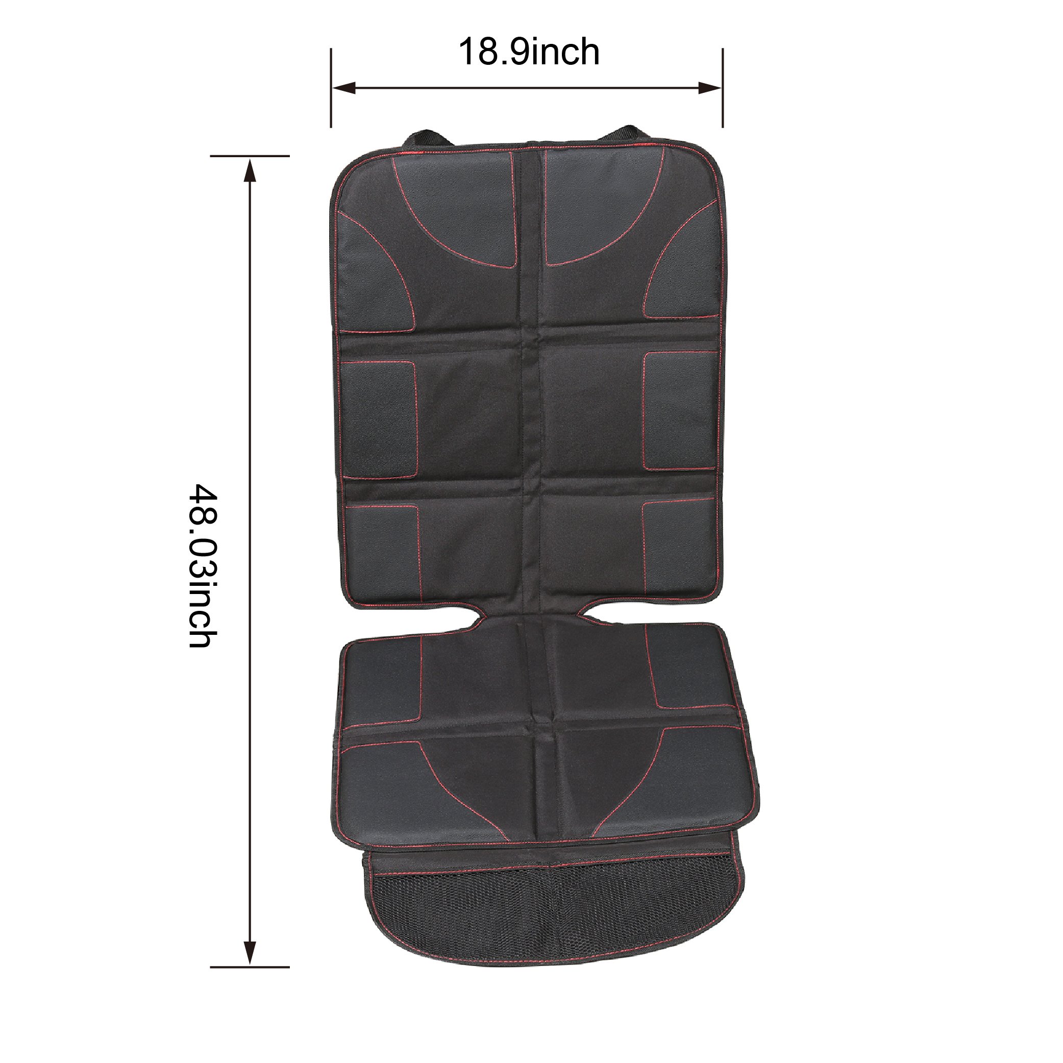 Durapower Car Seat Protector Mat Children Baby Seat Cover Grip with PVC Leather