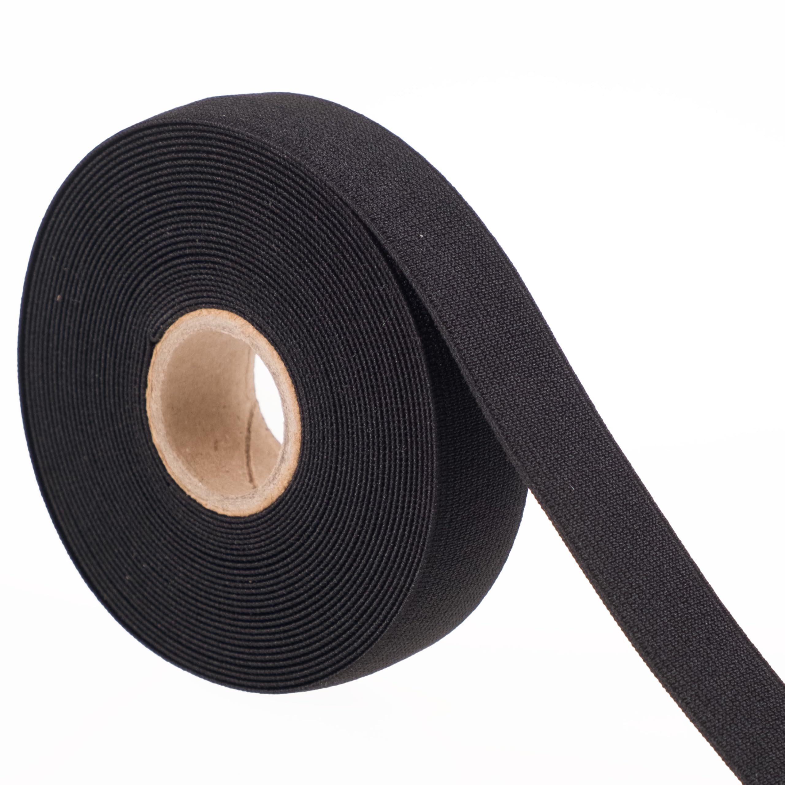 Coloured Elastic for Sewing, 20mm Sewing Elastic, Woven Type, 5 Metres (Black)