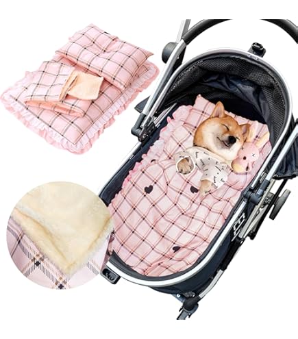 Pet Stroller Liner Mat Pad – Removable & Washable, 3-Piece Set For Small Dogs & Cats (No Stroller)