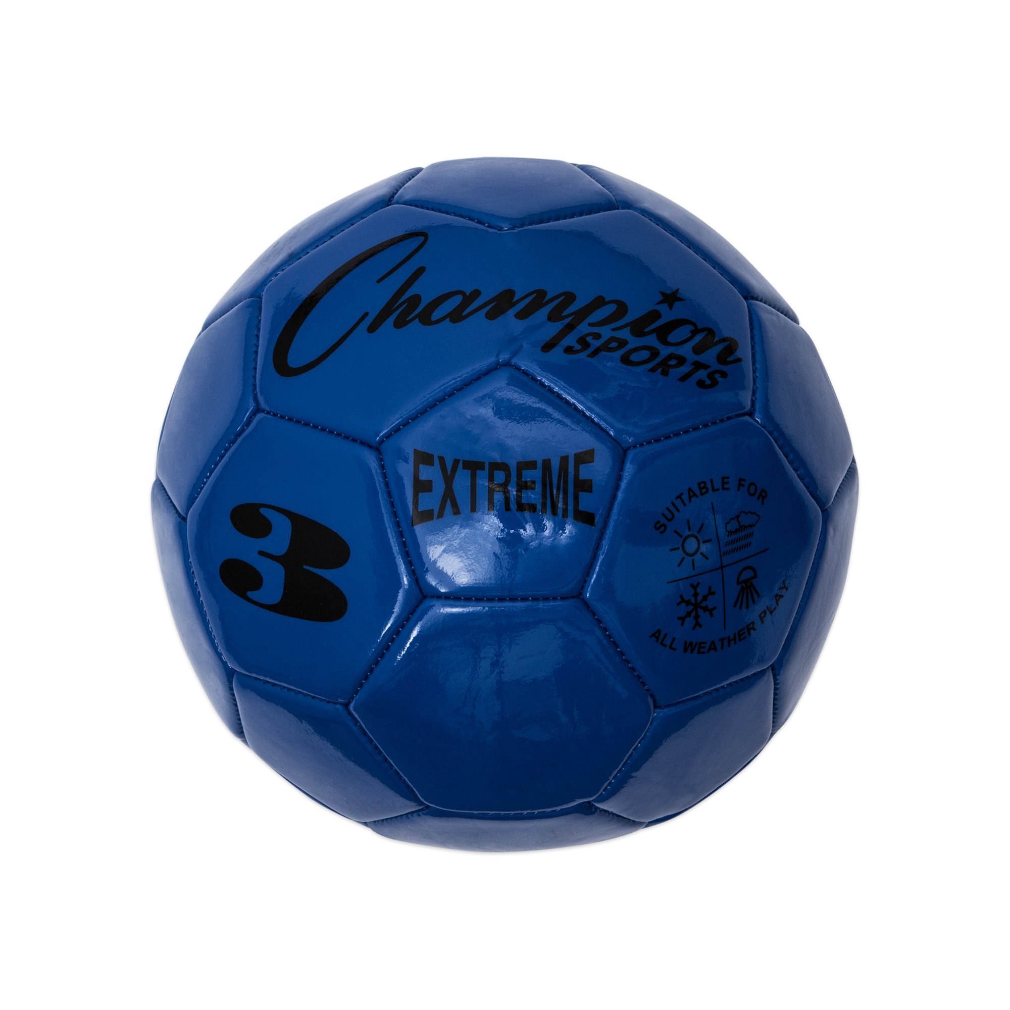 Photo 1 of Champion Sports Extreme Series Soccer Ball, Size 3 - Youth League, All Weather, Soft Touch, Maximum Air Retention - Kick Balls for Kids Under 8 - Competitive and Recreational Futbol Games, Blue