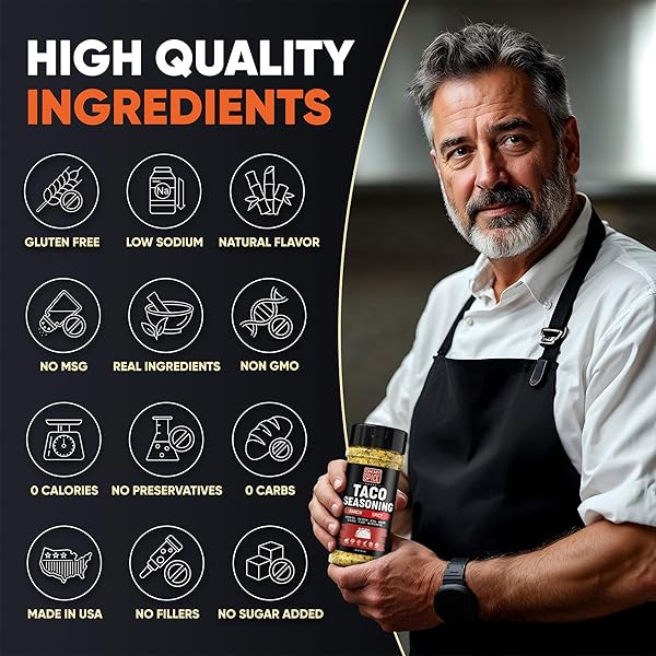 TACO SEASONING MIX SPICY RANCH SEASONING POWDER – GLUTEN FREE & LOW SODIUM HOT MEXICAN SEASONINGS BLEND FOR TACO TUESDAY NIGHT. HOT RANCH POWDER FOR FAJITA & BURRITO. STREET TACOS SPICES TOPPING. 5OZ