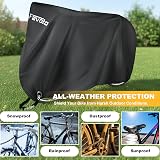 Favoto Bike Cover 1 or 2 Bikes Waterproof 210T UV Wind Dust 78.7 x 27.5 x 44 in view 6