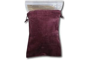 KAG Small Burgundy Velvet Cremains Bag – for Ashes – Size 5” x 7” (20 Cubic Inches Capacity) - for USE Inside The URN for Cremation Ashes – Including a Resealable Containment Bag for The Ashes