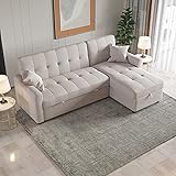 JACH Reversible Sectional Sleeper Sofa, 82'' Wide