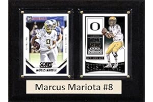 C&I Collectables NCAA Oregon Ducks Men's Marcus Mariota Two Card Plaque, Brown, 6"X8"