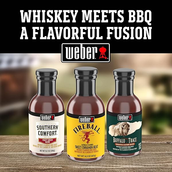 WEBER FIREBALL WHISKEY FLAVORED BBQ SAUCE, 14.3 OZ