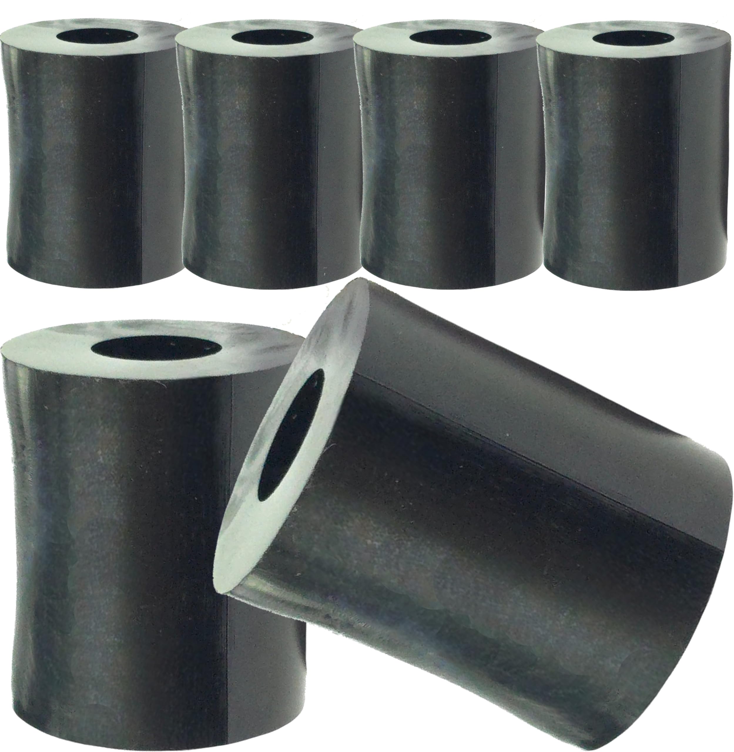 M10 Black Nylon Wide Spacers Standoff Washers ID (internal Diameter) 10.5mm, OD(outside diameter) 25mm, Thickness 25mm, M10 x 25mm x 25mm (Pack of 6)