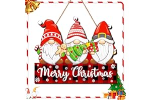 YLOLUL Christmas Winter Welcome Door Sign Decor Gnomes Winter Chrismtas Hanging Sign Christmas Wooden Signs Decorative Wall Plaque Rustic Front Door Yard Farmhouse Home Winter Harvest Decorations
