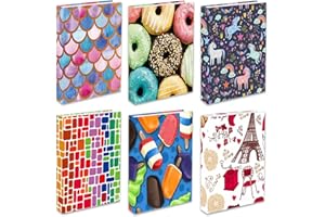 ARTLYMERS 6 Pack Stretchable Book Covers, Jumbo Book Sleeves for Textbook Hardcover Books up to 9 x 11 Inches, Reusable, Washable and Protective Textbook Covers for School Kids Boys Girls